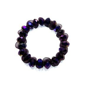 Women's Purple Czech Glass Ribbon Bracelet